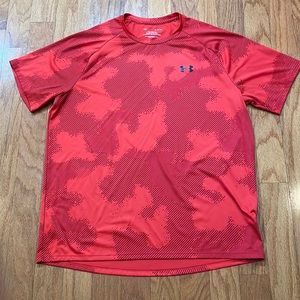 Under Armour Men’s XL Red Print Tech Tee Short Sleeve